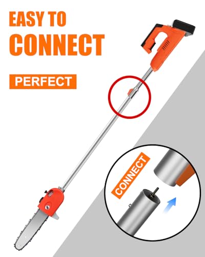NEO-TEC 10\" Pole Saw Attachment Universal, Automatic Lubrication Adjustable Pole Saws for Tree Trimming Cutting Limbs and Brush Sharp