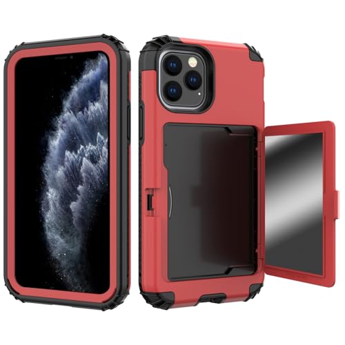 Étui portefeuille iPhone 11 Pro coque fine avec porte-cartes et béquille anti-choc de 5,8 pouces