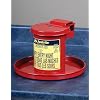 Justrite 0.45 Gallon Galvanized Steel Mini Countertop Oily Waste Can, 10.5 x 7 Metal Oil Rag Safety Can with Hand Operated Self-Closing Lid for Oily Rag Disposal, Made in The USA, Red, 09400