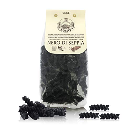 Fusilli al nero di seppia, pasta aromatizzata, 6