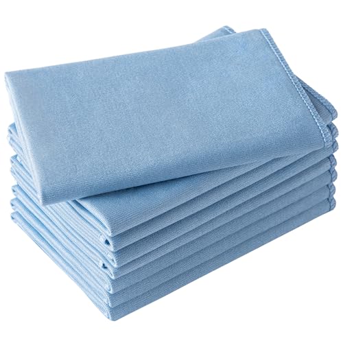 Vnoss Microfiber Glass Cleaning Cloth 8 Pack, 16 Inch X 12 Inch, Lint Free Quickly Clean Window,...
