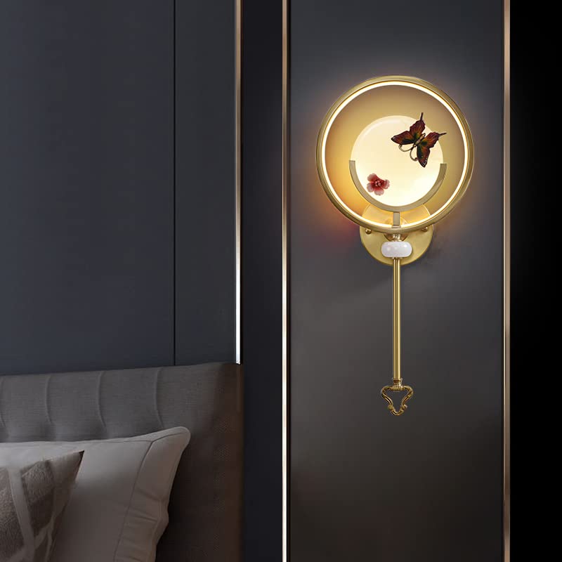 Lámpara de Pared Retro China de Poste Larga LED para Pasillos y Dormitorios C/D 1