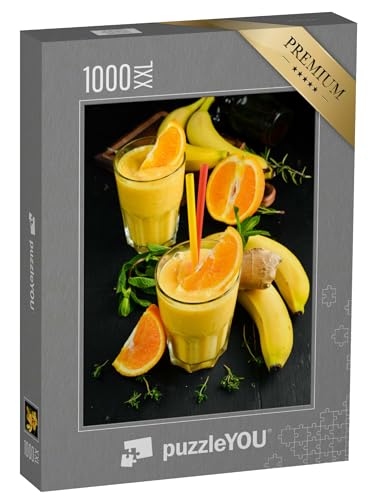 Puzzle 1000 Teile XXL „Vitaminbombe: Smoothie aus Banane, Orange und Ingwer“ – aus der Puzzle-Kollektion Getränke