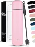 Milu Bouteille isotherme en acier inoxydable - 1L, 750ml, 500ml - Thermo Double Paroi, Sans BPA, Transport Café, Thé, Eau (Rose, 500 ml) - 2