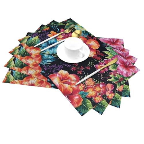 Sets de table antidérapants en vinyle lavable pour table de cuisine