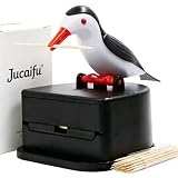 Jucaifu Little bird toothpick dispenser With toothpick, creative push-type toothpick bird dispenser, toothpick holder. (black)