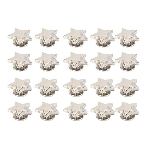 20Pcs Decorative Rivets For Leather, Antique Star Shape Rivet Stud With Screws, Star Rivet Studs Garment Rivets For Diy Clothes Shoes(#1) #TOP5