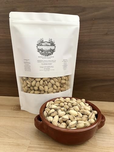 Pistacchio in Guscio Tostato Salato - Qualità Premium | Selezionati, Naturali e Croccanti 1 Kg - In Sacchetto in Kraft Richiudibile