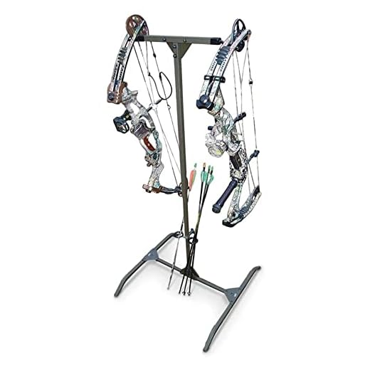 HME Reliable Stable Convenient Lightweight Durable Portable Dual-Sided Versatile Archery Hard Surface Bow Practice Hanger with Archer's Arrow Caddies Included