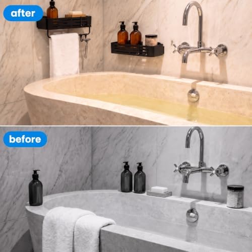 Blcculi 2 Pack Gray Aluminum Shower Caddy, 12.8 Inch Suction Cup Shelf | 2 Pack Shower Caddy Suction Cup — 사진 4