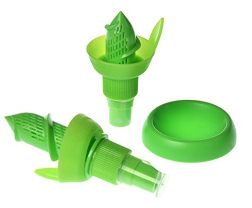 Bizbravo Citrus Spray Sprayer Lemon Fruit Mist for Extractor Set Lemon Lime Kitchen Tool 3 Piece Set (Green)