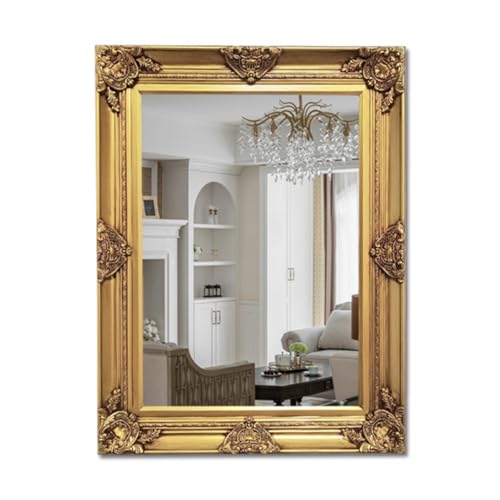 Vintage Wall Mirror, Rectangular Decorative Hanging Mirror, Shabby Chic Frame,