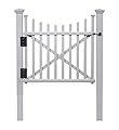 46in H x 49.5in W (1 Gate) No Dig Zippity Manchester Gate Kit, White Vinyl Picket Fence Gate Kit for Manchester Fence Panels, Gate for Backyard, Patio, Outdoor, & Garden Fence, ZP19019