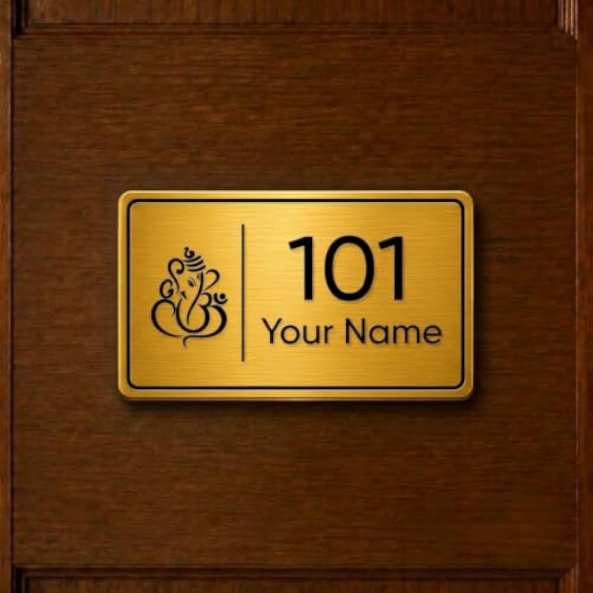 Golden Acrylic Plate for Home Door