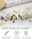PhD Nutrition Barre de plantes intelligentes basse calorie, barres de légumes à faible teneur en sucre / collations de protéine, 20g de protéines végétales, 64g Barre(12 Comte, Chœur blanc Blondie)