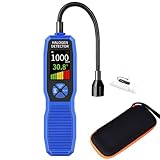 rongweiwang HVAC Kältemittel-Leckdetektor, Freon Leck-Sniffer für R134a R410A R22 R32 R1234yf, Halogen-Gasdetektor für Kfz-Reparatur-Klimaanlage mit audiovisuellem Alarm, LCD-Display