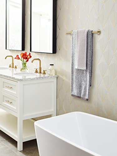 Image of Amerock Arrondi 18 inch Golden Champagne Towel Bar