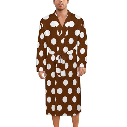 Robe de nuit en soie haut de gamme style kimono imprimé à pois