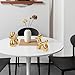 Notakia Large Golden Cute Ceramics Balloon Dog Statue Crafts Living Room Desktop Decorations,Handmade Modern Small Ceramic Animal Statue Ornament Home Decor Accents