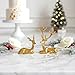 Ardax Golden Home Decor Deer Figurines,Small Animal Statue Handmade Sculpture Ornament
