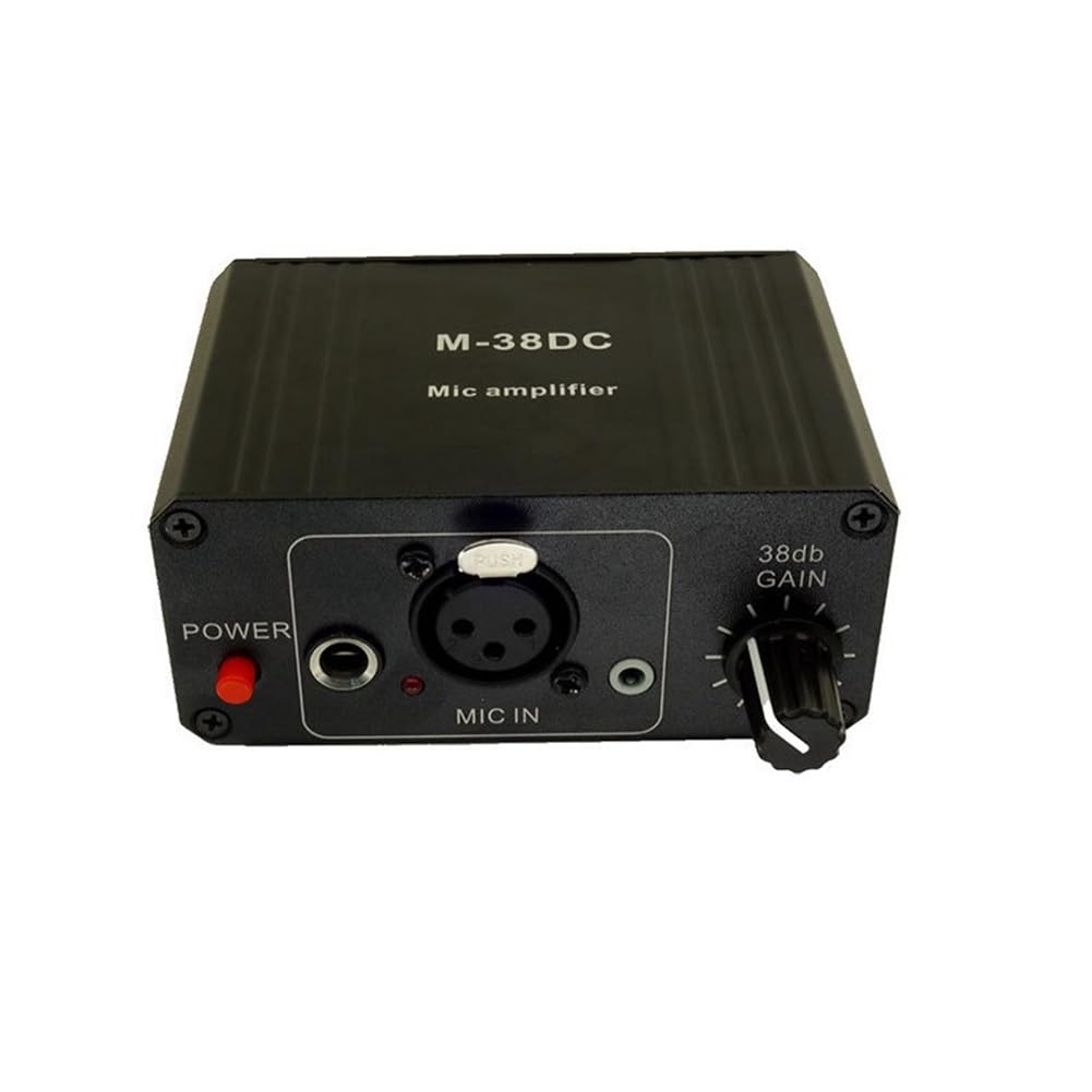 Préamplificateur de Microphone Portable à Sortie XLR, Gain Élevé, Alimentation Fantôme 48 V pour Microphones Dynamiques et à Condensateur.