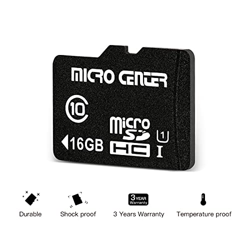 Micro Center 16Gb Class 10 Micro Sdhc Flash Memory Card With Adapter For Mobile Device Storage Phone, Tablet, Drone & Full Hd Video Recording - 80Mb/S Uhs-I, C10, U1 (2 Pack) #TOP3