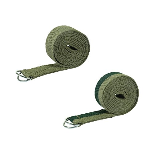 Image of Footmate Yoga Belt for Men and Women Pack Of 2 | Yoga Strap with Extra Safe Adjustable D-Ring Buckle | 8 FT Long Durable and Premium Cotton Stretch Band Use for Yoga, Pilates, Gym, Fitness