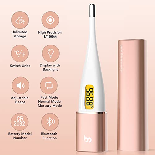 Femometer Digital Basal Thermometer With Backlit Led Screen,Intelligent Bbt Thermometer,Fertility Monitor Period Tracker, Sync With Femometer App #TOP2