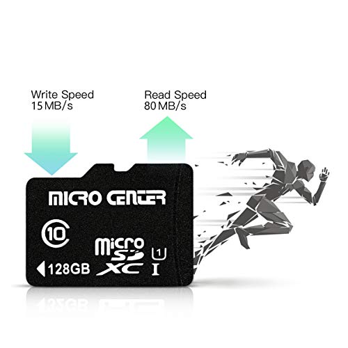 INLAND Micro Center 128GB Class 10 MicroSDXC Flash Memory Card with Adapter for Mobile Device Storage Phone, Tablet, Drone & Full HD Video Recording - 80MB/s UHS-I, C10, U1 (1 Pack) - Thumbnail 3