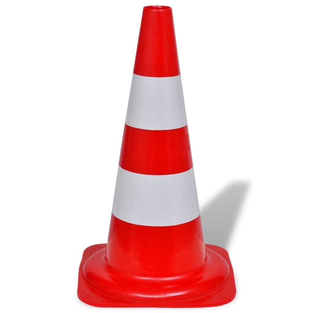 Générique Cône de signalisation réfléchissant 10 pcs 50 cm Rouge et Blanc,Entreprise & Industrie, Signalétique, Panneaux de signalisation routière, (Poids 7.23KG)
