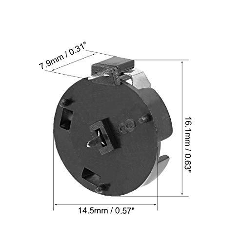 Uxcell 12 Pcs Cr1220 Cr1225 Horizontal Coin Button Battery Holder Black Container Case #TOP1