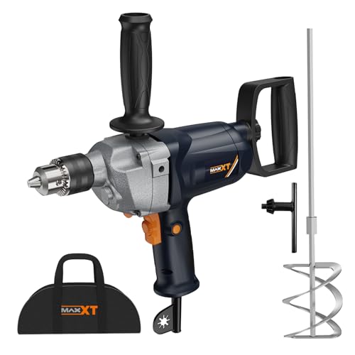 MAXXT Drill Mixer Set with Spade Handle 1/2 inch Electric Corded Mixing Drill Machine 9A Motor...
