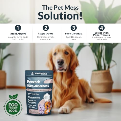 Image of Peezorb Ultra Absorbent Pet Mess Cleaner Powder with Rapid Absorption Technology and Odour Neutraliser for Pet Urine and Floor Cleaning Unscented Pack of 1