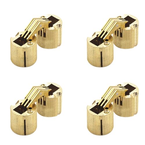 BE-TOOL Bisagra, bisagra invisible de latón de 10 mm, bisagra oculta de cobre puro para caja de joyería, caja de regalo, encimeras (4 unidades/paquete)