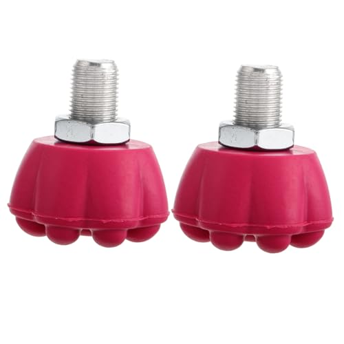 SUPVOX 2 Pack Rubber Toe Stoppers for Quad Skates Roller Skate Toe Stops Brake Blocks Accessory for Skating Impact Protection Quick Install