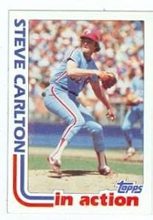Steve Carlton baseball card (Philadelphia Phillies) 1982 Topps #481 In Action