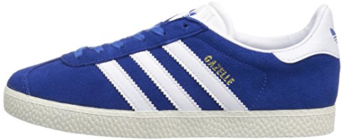 Adidas Originals Boy's Gazelle Sneaker, Blue/White/Gold Metallic, 6 Little Kid #TOP7