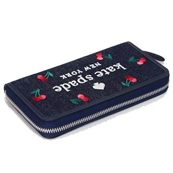 ✨新品✨ ケイトスペード デニム チェリー 長財布 kate spade NEW YORK ケイトスペード KATE SPADE ELLA CHERRY