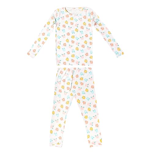 Copper Pearl Two Piece Long Sleeve Toddler Pajamas PJ Sets for Boys and Girls - Adorable Pattern Pajamas, Breathable Fabric to Keep Cool While Sleeping, Sizes 12 Months to 5T - Daisy