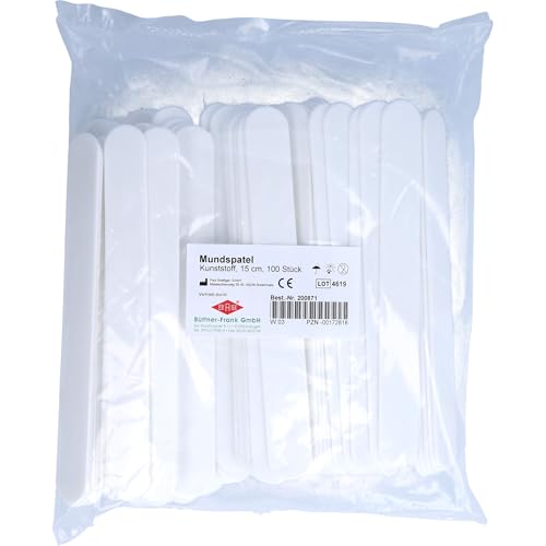 Büttner-Frank Mundspatel aus Kunststoff 15 cm, 100 St. Packung
