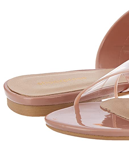 Image of shoexpress Women Black Solid Pu Open Toe Flats Sandal