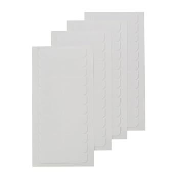 Full Shine Replacement Tape Tabs for Tape in Hair Extensions, Double Sided No-Residue Strong Hold Waterproof Adhesive Strips for Weft Extensions, Salon Professional Use, White, 0.8cm x 4cm, 48pcs