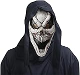 LUNROUG Evil Scream Creepiest Mask with, New Ghost Evil Design Full Head Scray Halloween horror Costume Mask for Adults, Evil Ghost Face Mask