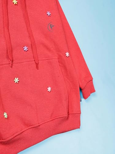 Image of Kiddopanti Unisex Solid Pullover Hooded Fleece Sweatshrit | Cotton Poly Fleece Fabric | Waist Length, Full Sleeve Hoodie | 2 Kangaroo Pockets | Winter Wear for Boys & Girls