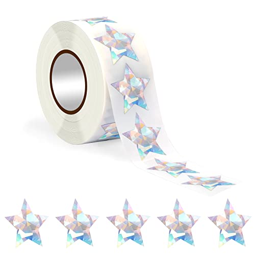 Silver Star Aufkleber – 500 Kleine Glitzersterne (2,5 Cm) Pro Rolle Für Belohnungssystem & Kinderbasteln