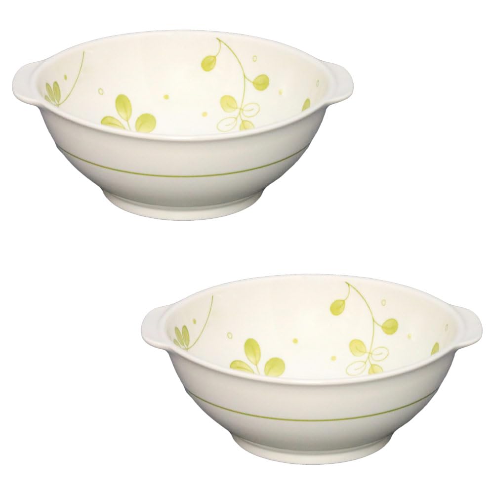 Amazon | 暮らしの彩り 丼 美濃焼 よつば ラーメン丼 持ち手付 2個