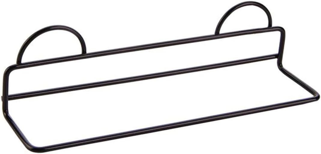 Wall Hanging Shoe Rack Single Layer Metal Black Easy Install