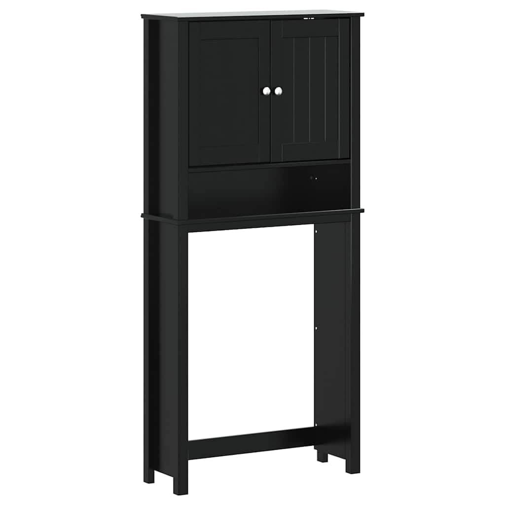 Mobile Sopra Lavatrice in Legno di Pino Nero 76x27x164,5 cm