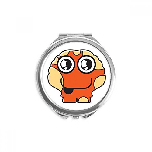 Miroir de poche alien orange rond cosmétique compact pour sac à main