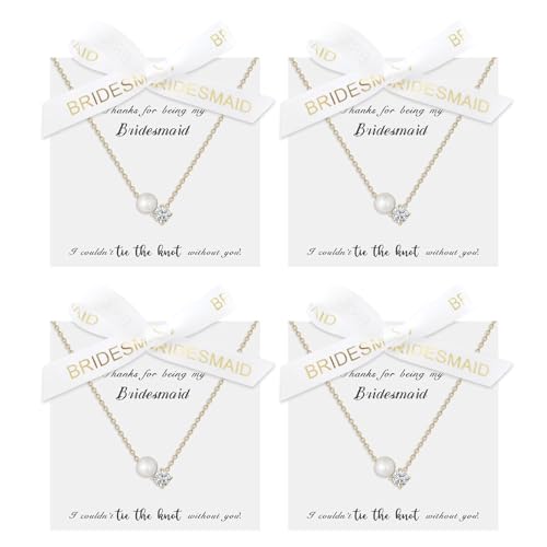 YANCHUN Bridesmaid Gifts for Bridal Party Gifts Bridesmaids Proposal Necklaces for 2/4/6/8 Favors Bridesmaid Dress Jewelry Set by YANCHUN - Used condition - US$11.42